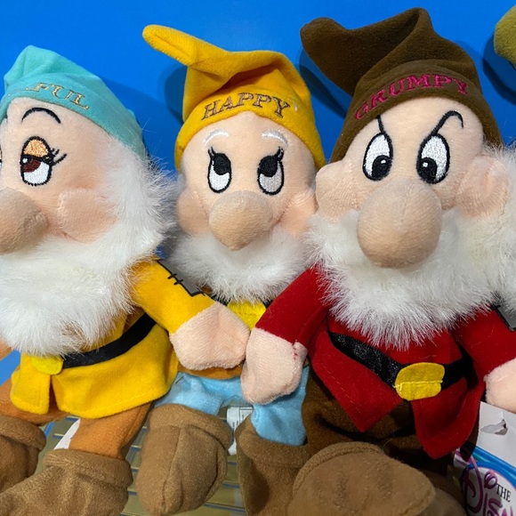 DISNEY EXCLUSIVE NWT 90s SNOW WHITE AND THE SEVEN DWARFS COMPLETE SET OF 10PLUSH - Picture 8 of 13